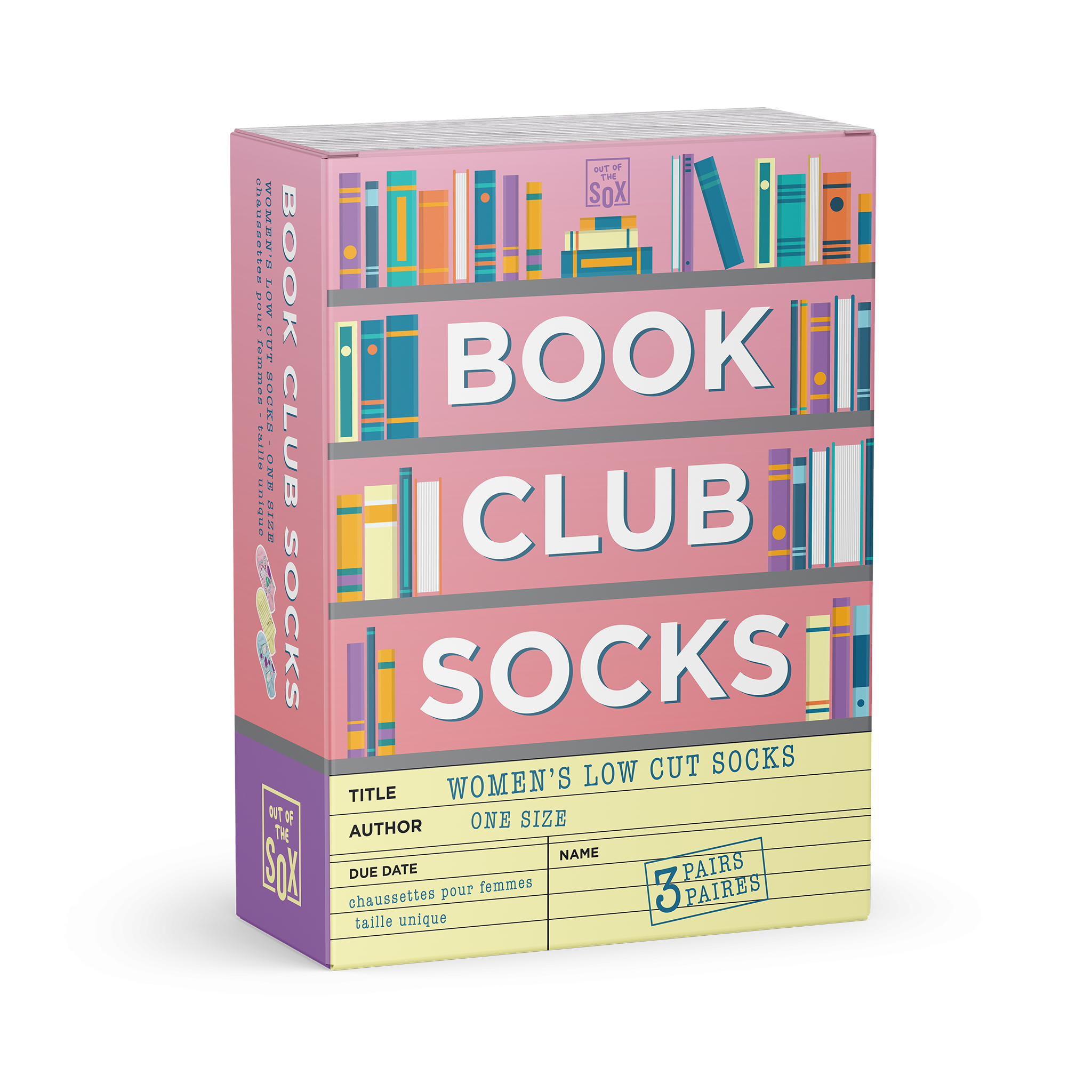 Women's 3-Pack Book Club Socks - Main and Local