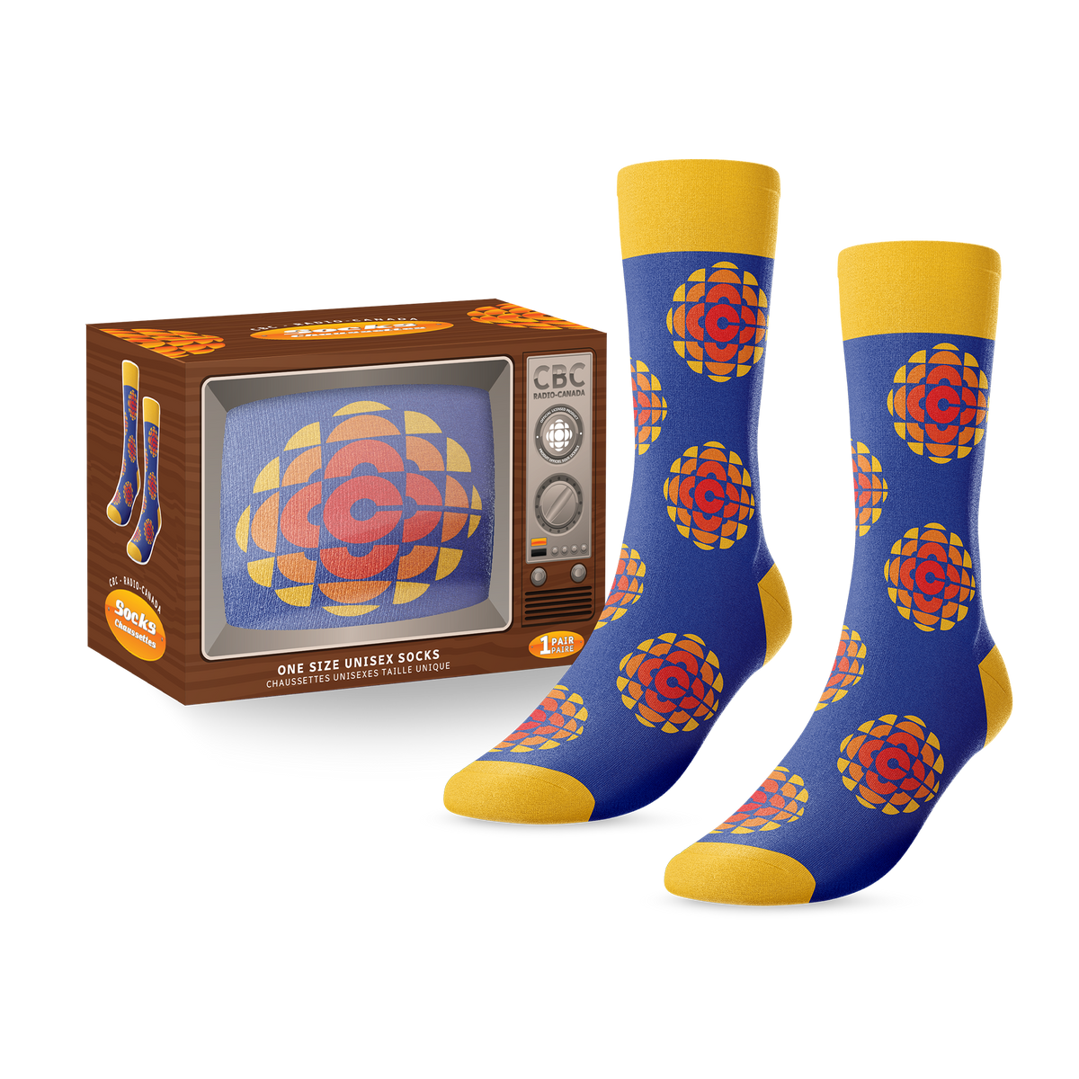 CBC Retro Logo &quot;TV&quot; Socks