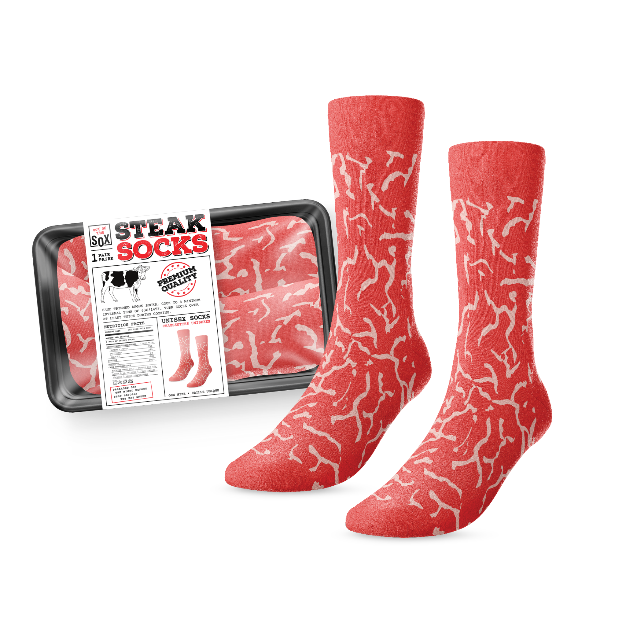 Packaged Grocery Store Meat Socks - Main and Local