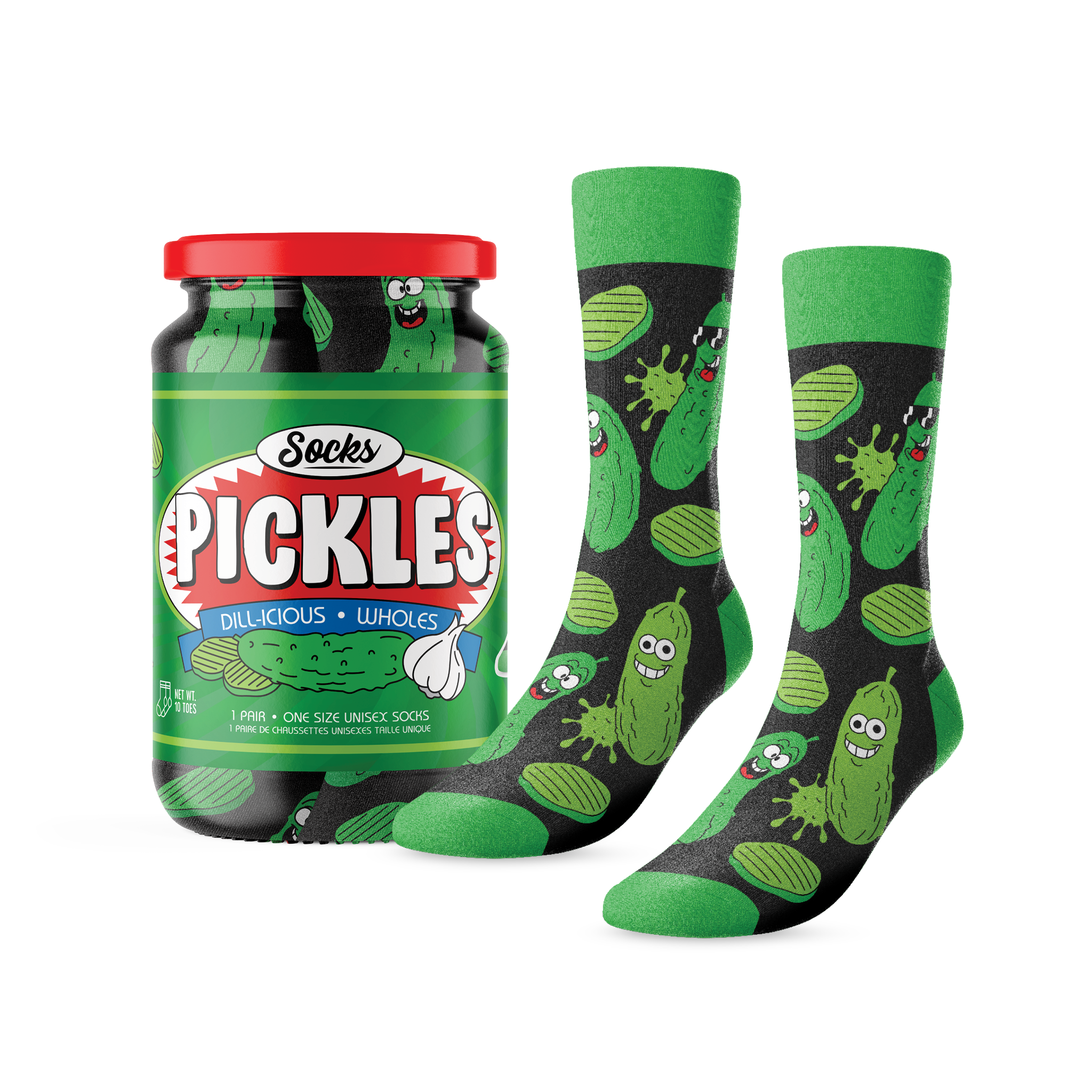 Kosher Dill Pickles Socks - Main and Local