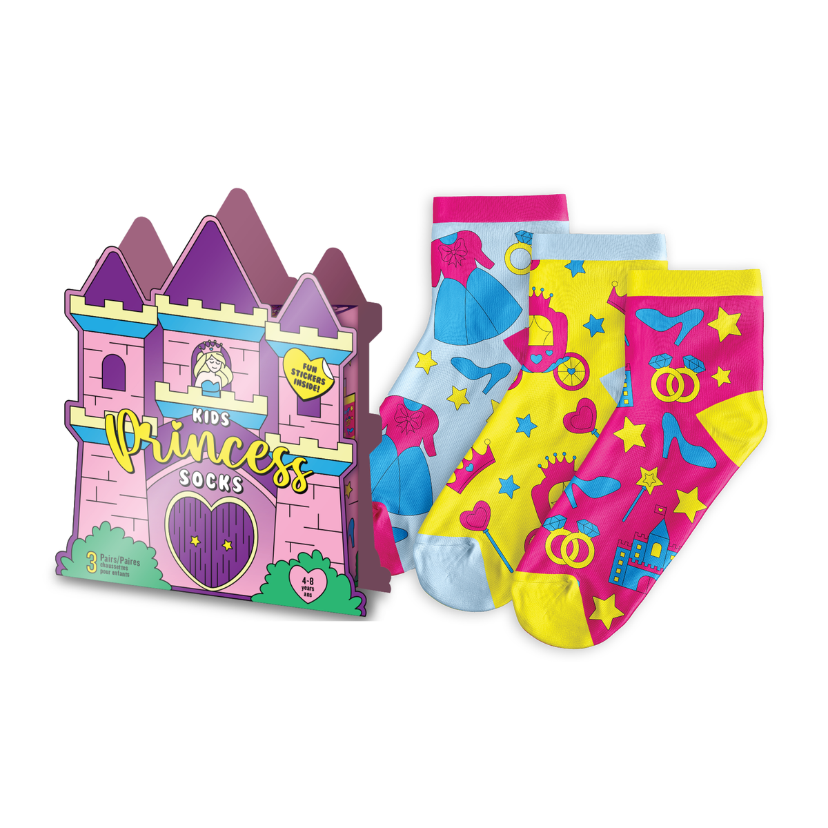 Kids&#39; 3-Pack Princess Socks