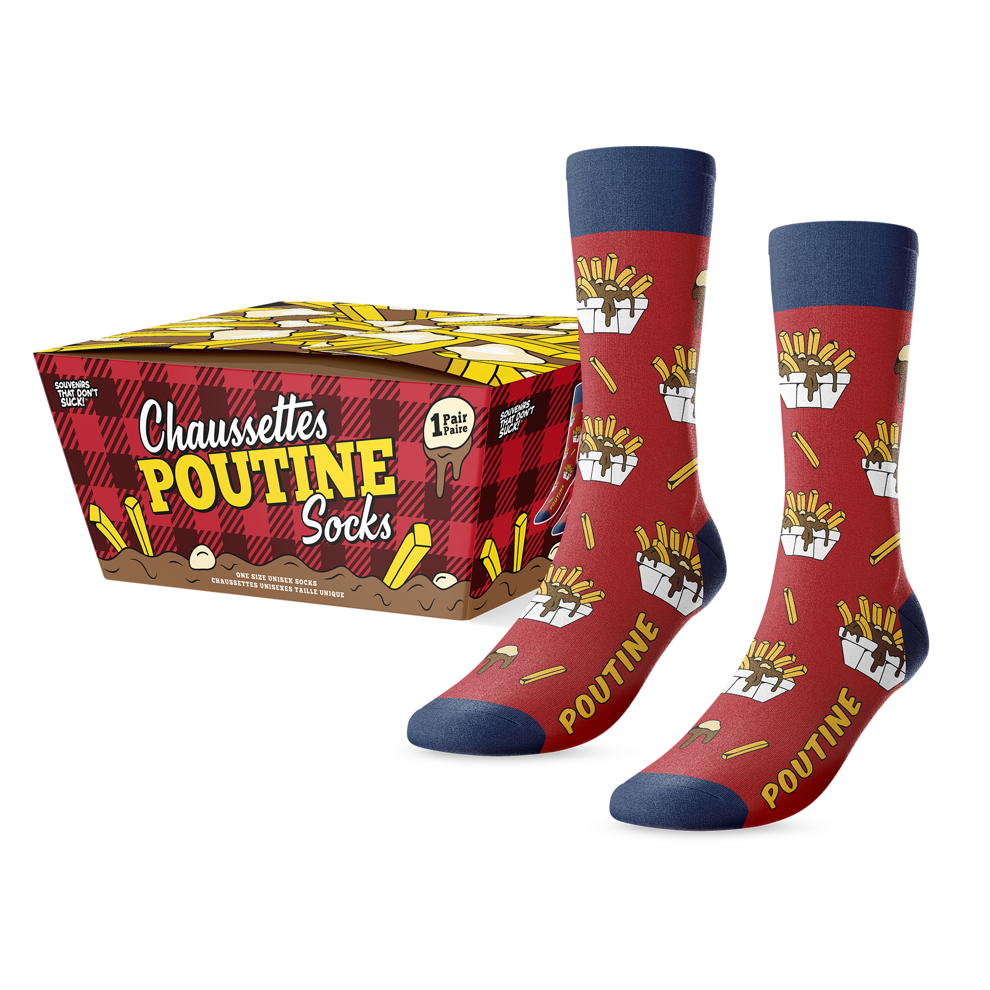 Classic Canadian Poutine Socks - Main and Local