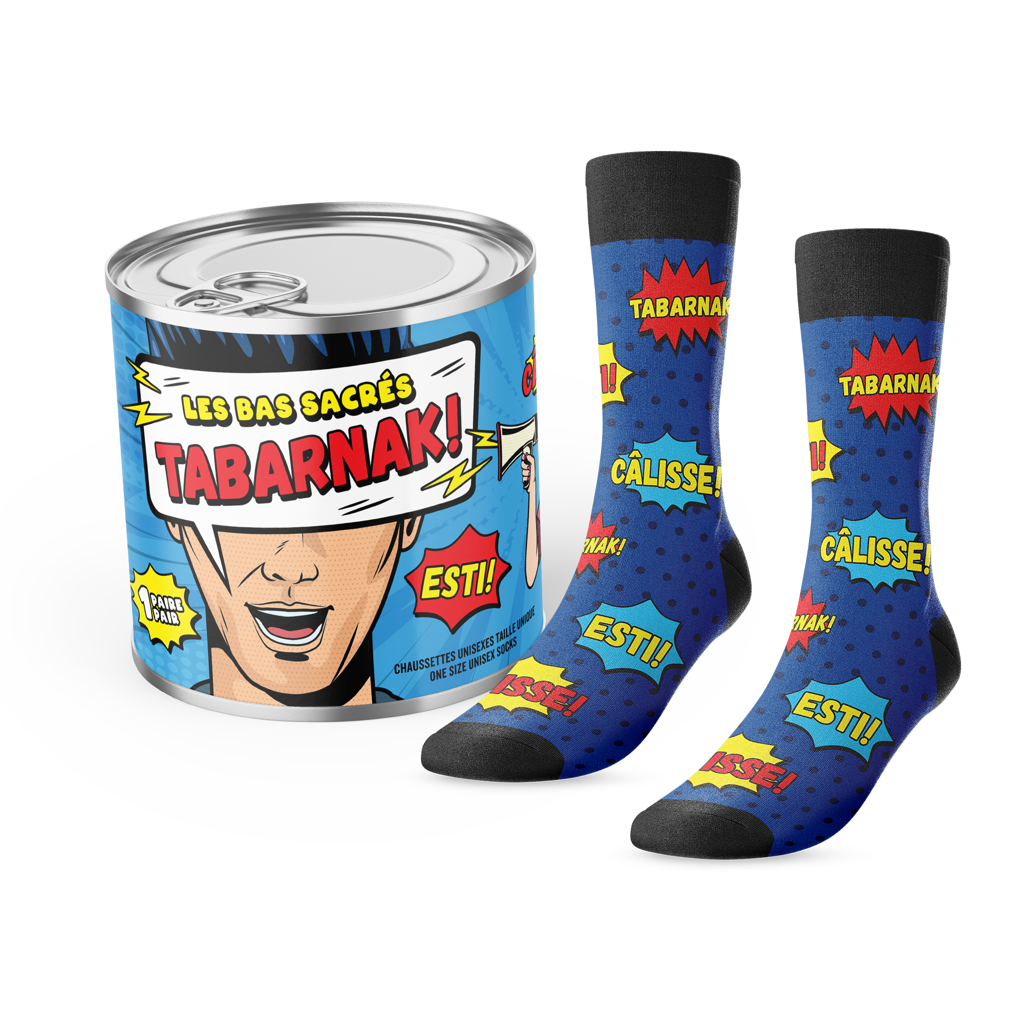 << Tabarnak >> Swear Socks - Main and Local