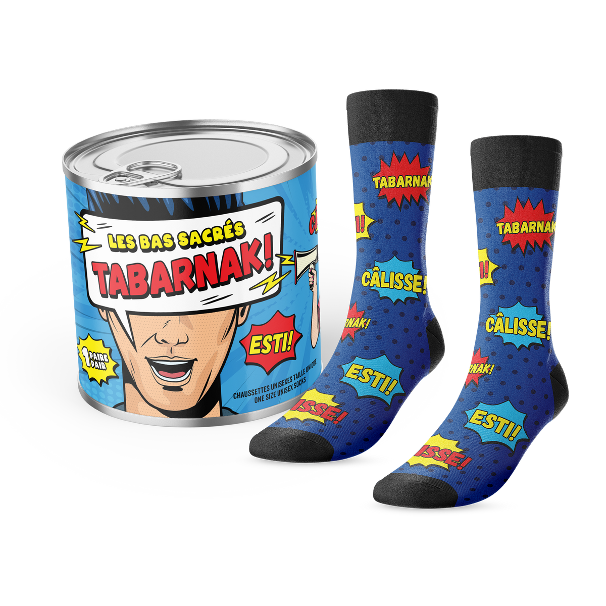 &lt;&lt; Tabarnak &gt;&gt; Swear Socks