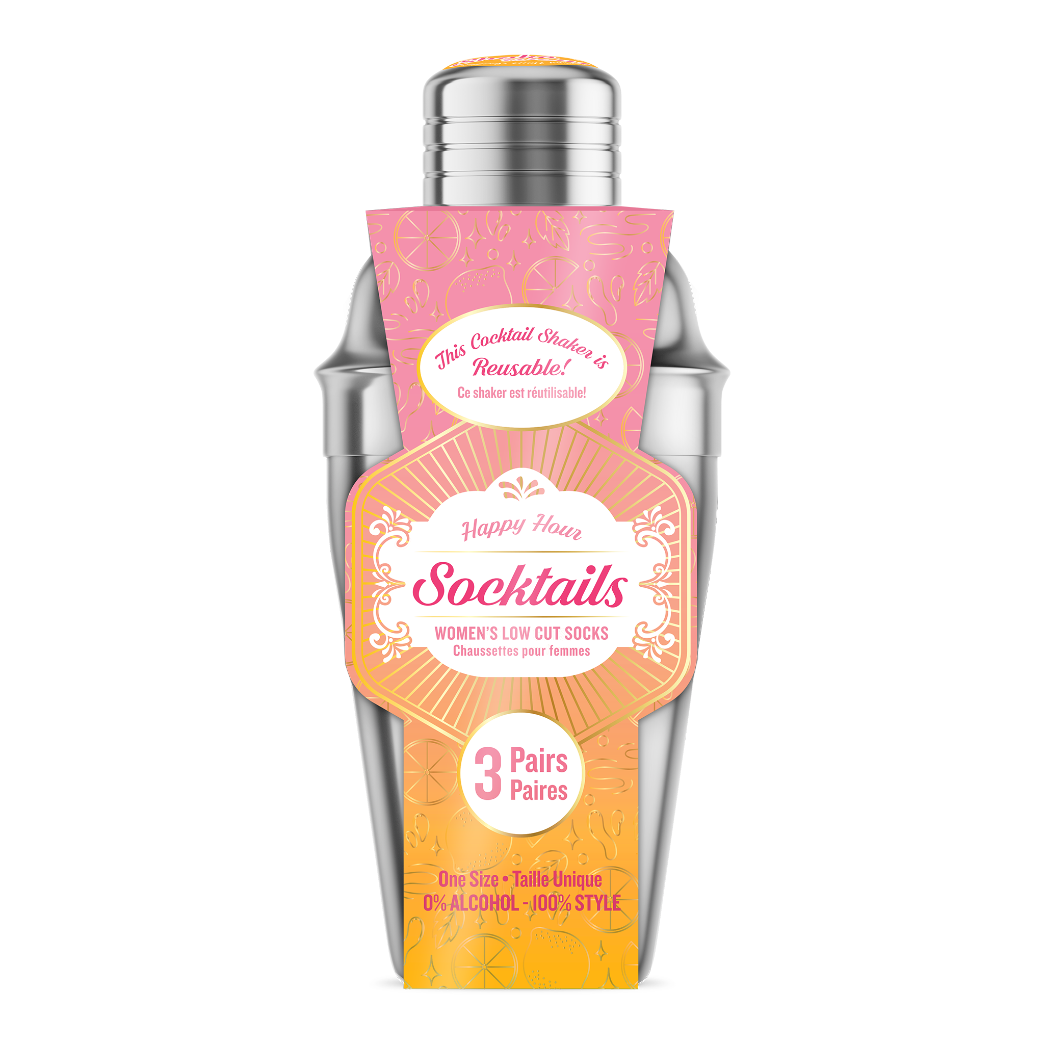 Women's 3-Pack Socktail Socks - Main and Local