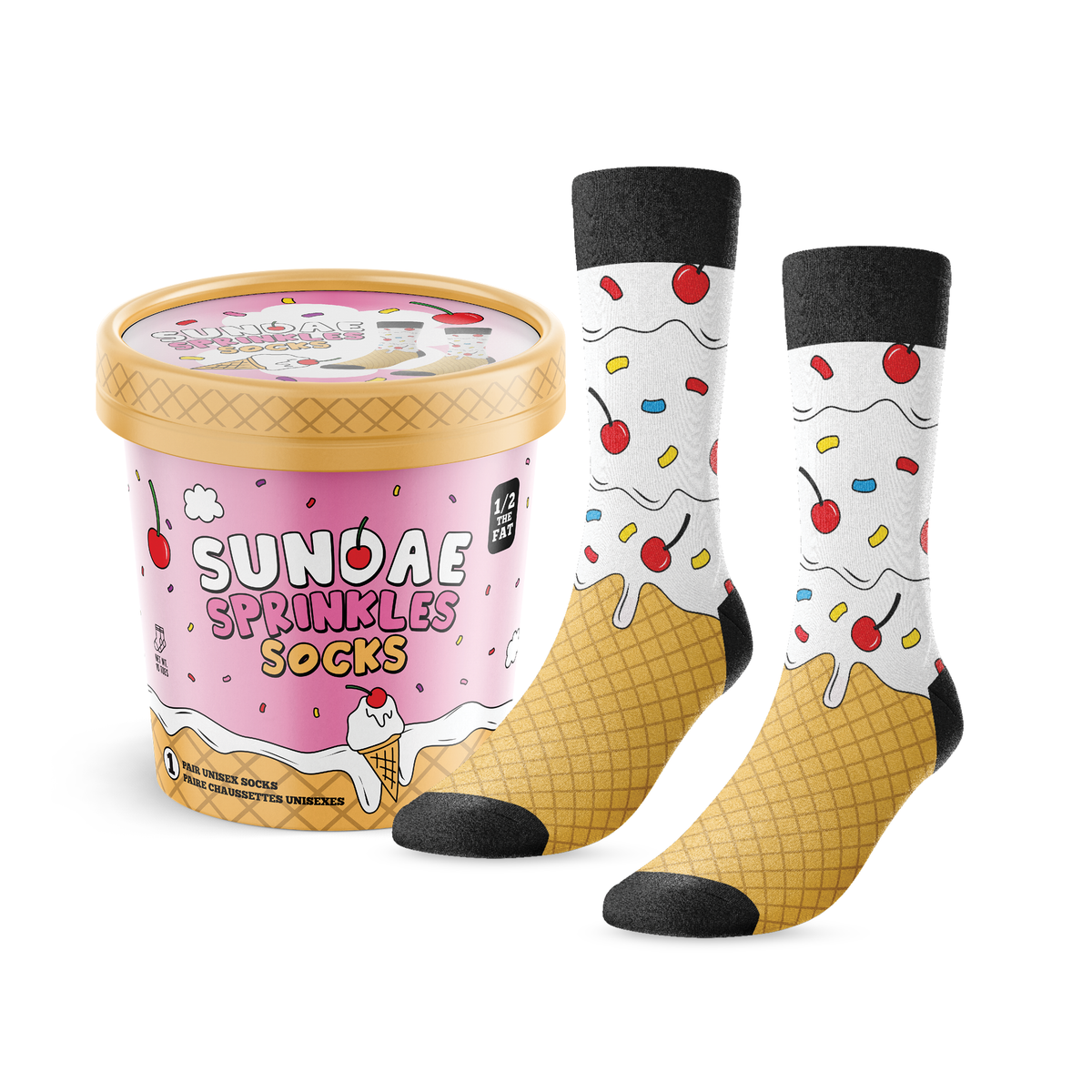 Sundae Sprinkles Ice Cream Socks