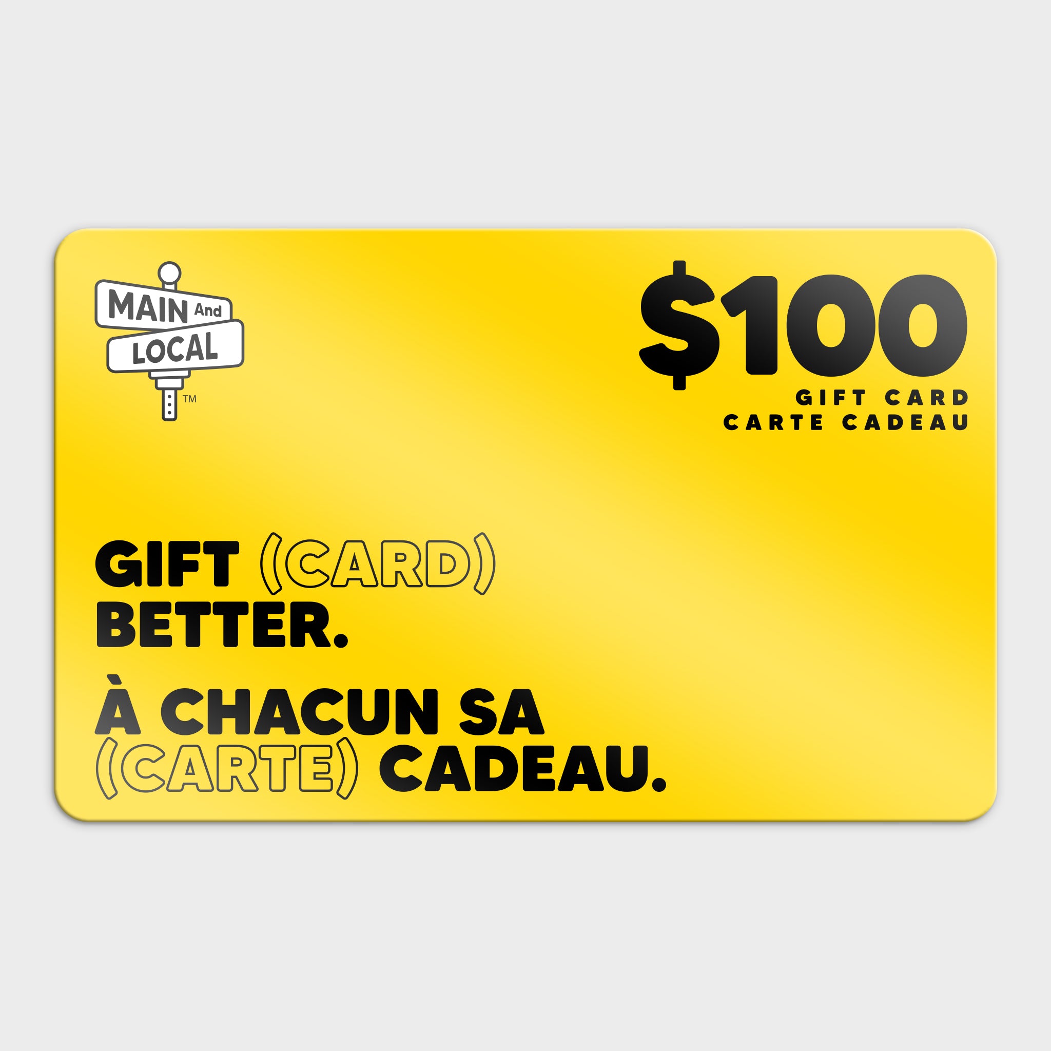 $100 Gift Card - Main and Local