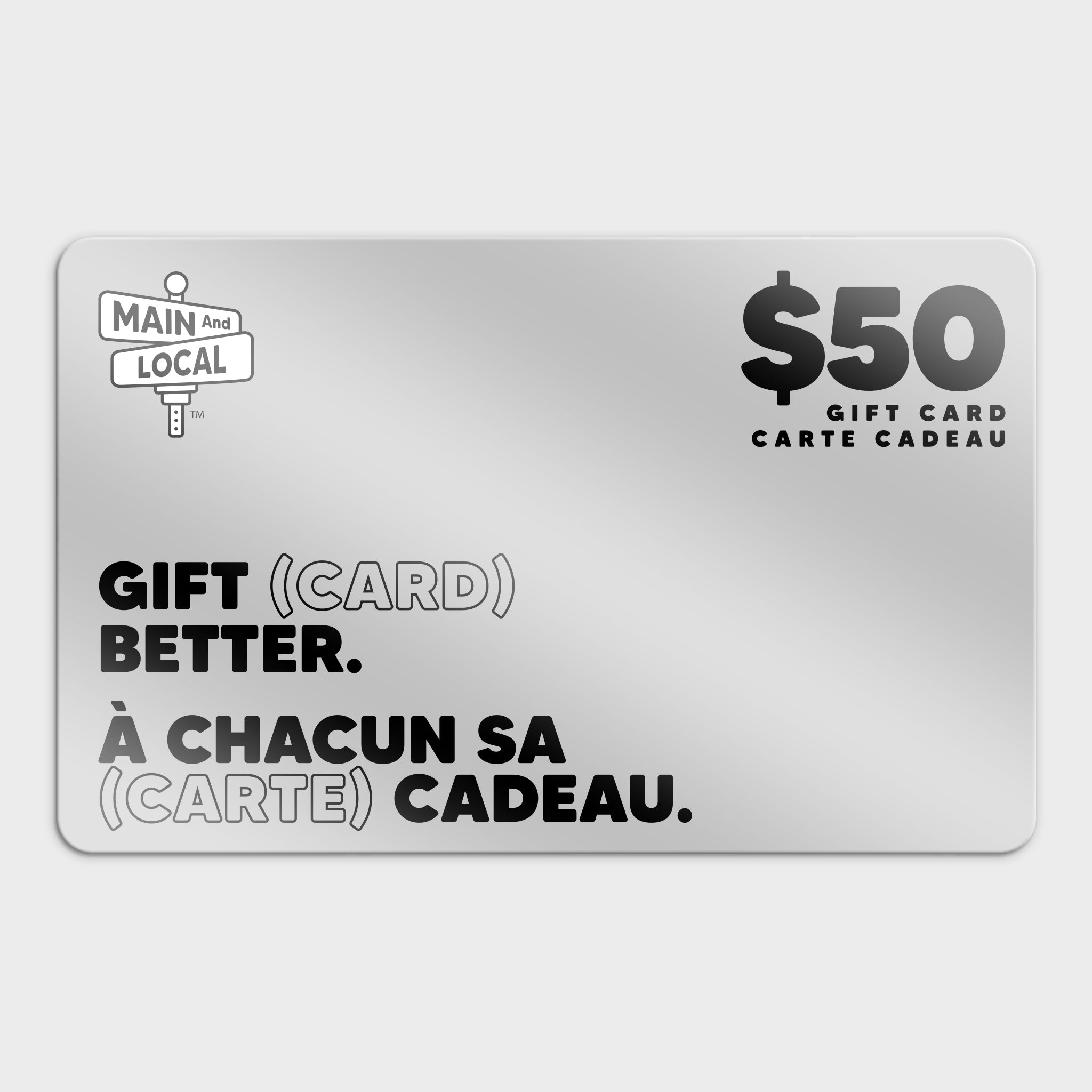 $50 Gift Card - Main and Local