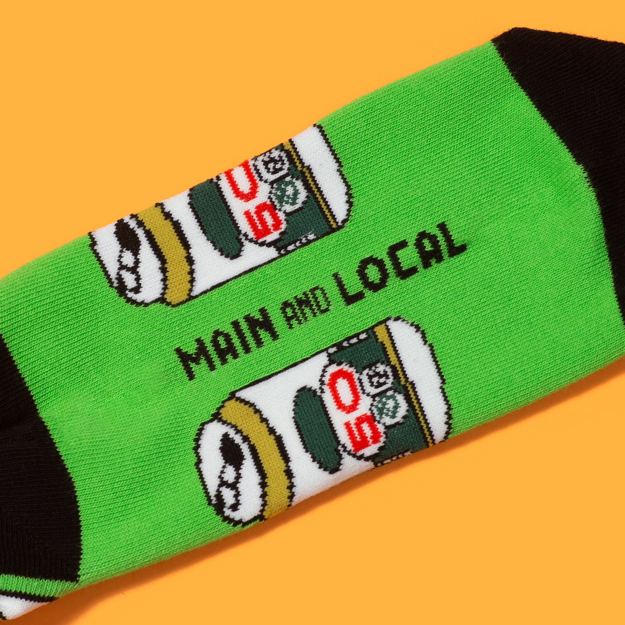 Retro Beer Can Socks - Main and Local