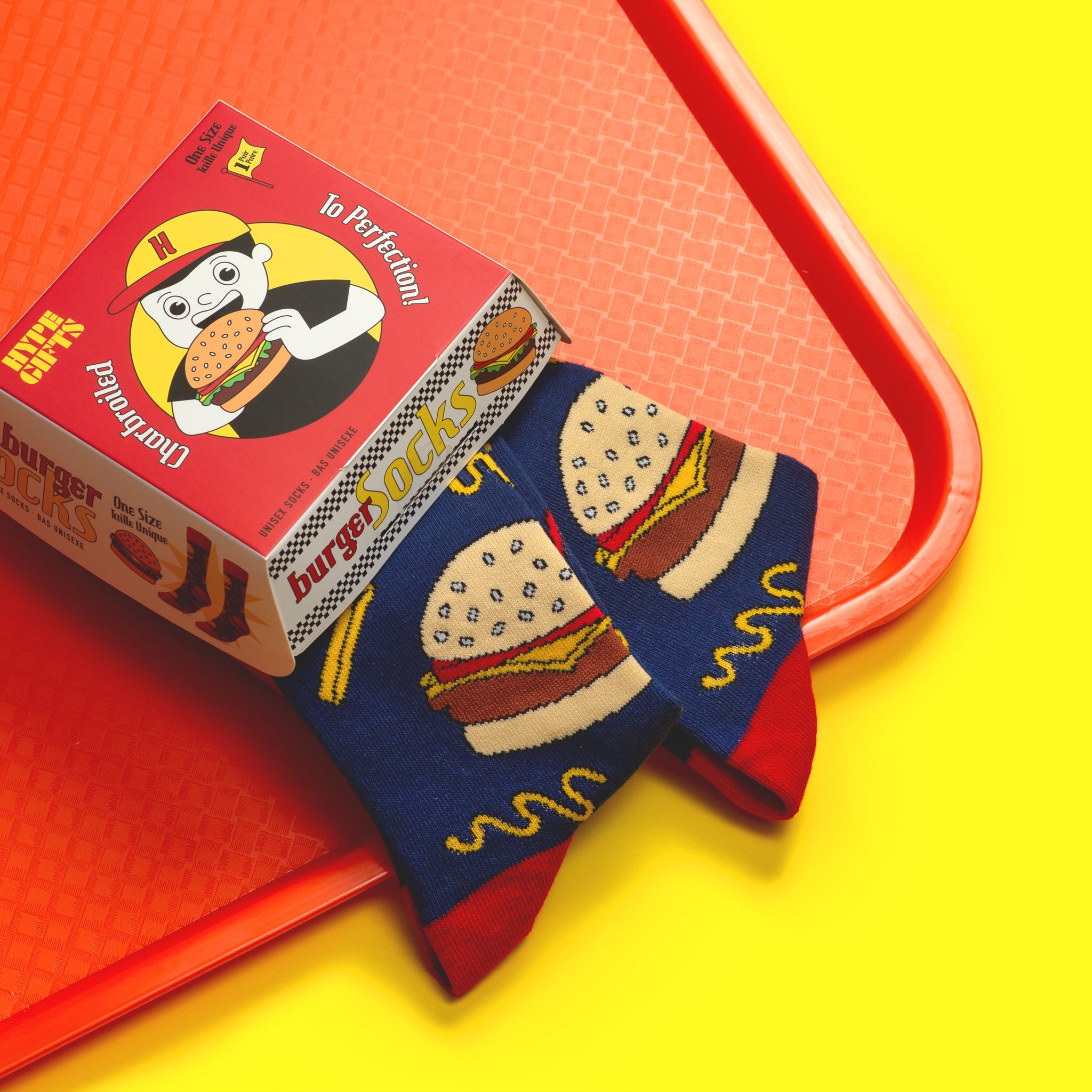 Burgers & Fries Socks - Main and Local