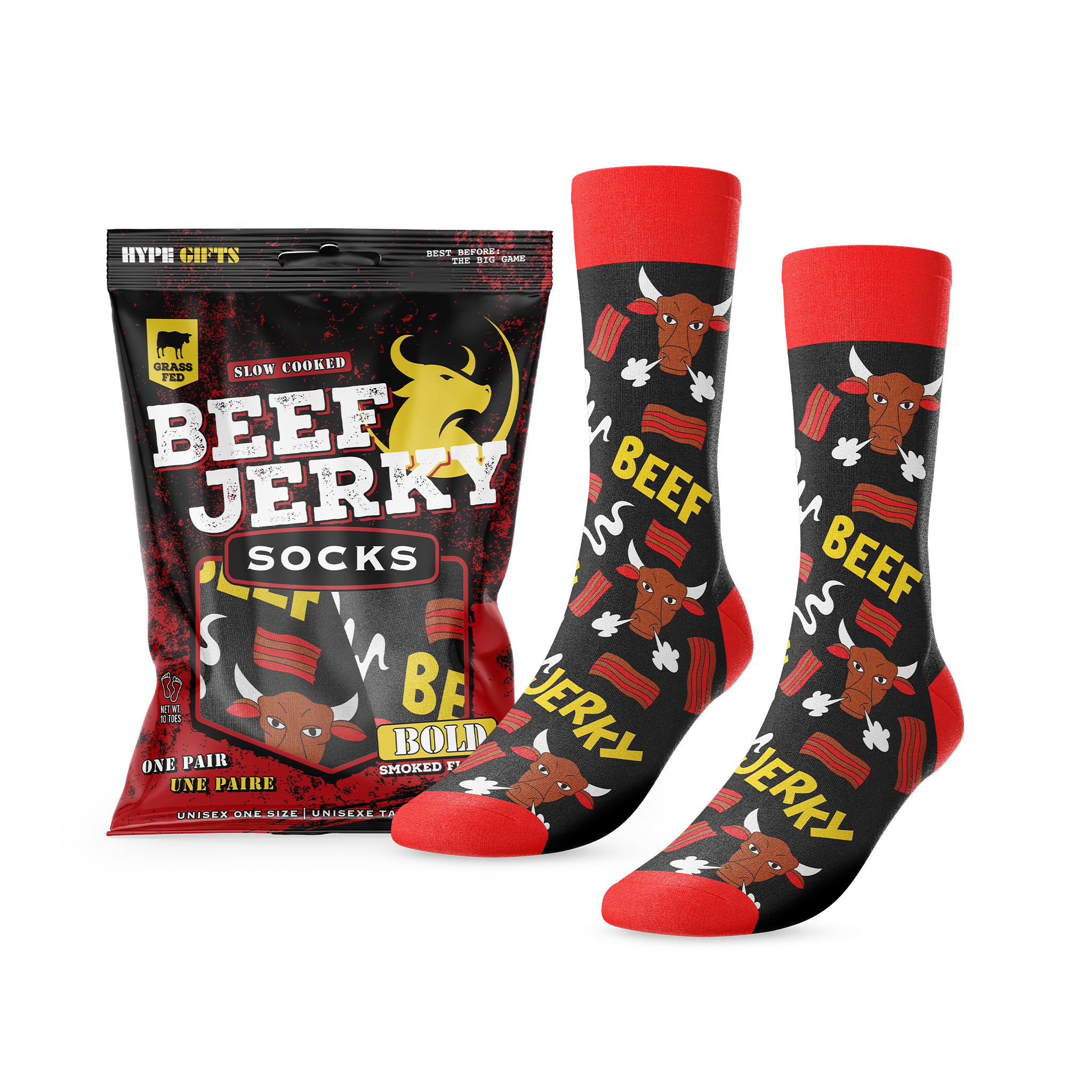 Smokey Beef Jerky Socks - Main and Local
